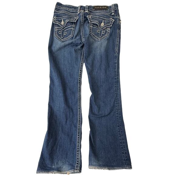 Rock Revival Chrissie Boot Jeans Women's 32 Medium Wash Bootcut Back Flap Pocket - Picture 5 of 8
